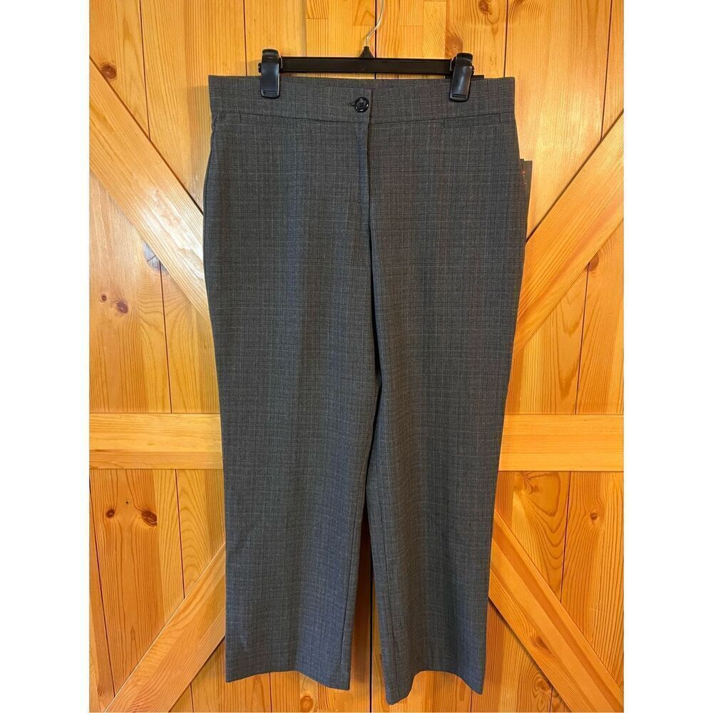 BRIGGS Comfort Waistband Hidden Elastic gray Women  Pants. Size 14 Petite Nwt (3